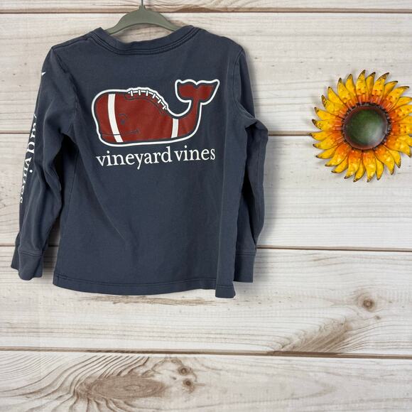vineyard vines football whale toddler long-sleeve tee 3T - Picture 2 of 4